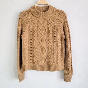 J. Crew Wool Blend Cable Knit Sweater